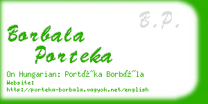 borbala porteka business card